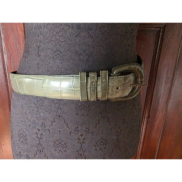 Lejon Alligator Grain Steerhide Leather Belt L Made In USA - Picture 1 of 10